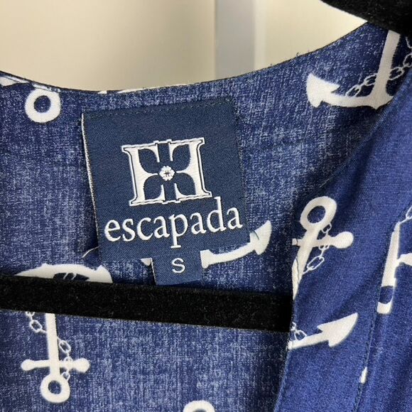 Escapada Anchor Print Shift Dress | Size Small | Ready to Captain Your Closet - Picture 3 of 7
